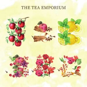 Six-Blend Tasting Set: watercolour illustrations of all six blends